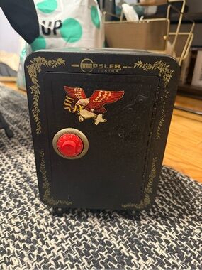 Mosler Junior Vintage Toy Safe with Eagle Graphic